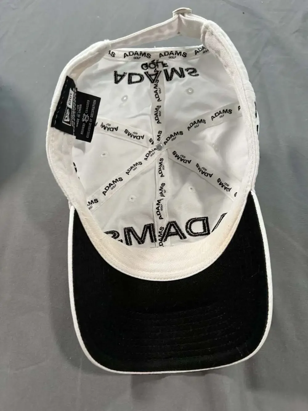 Adams Golf Fast 12 White Adjustable Hat New Era Cap Embroidered Golf